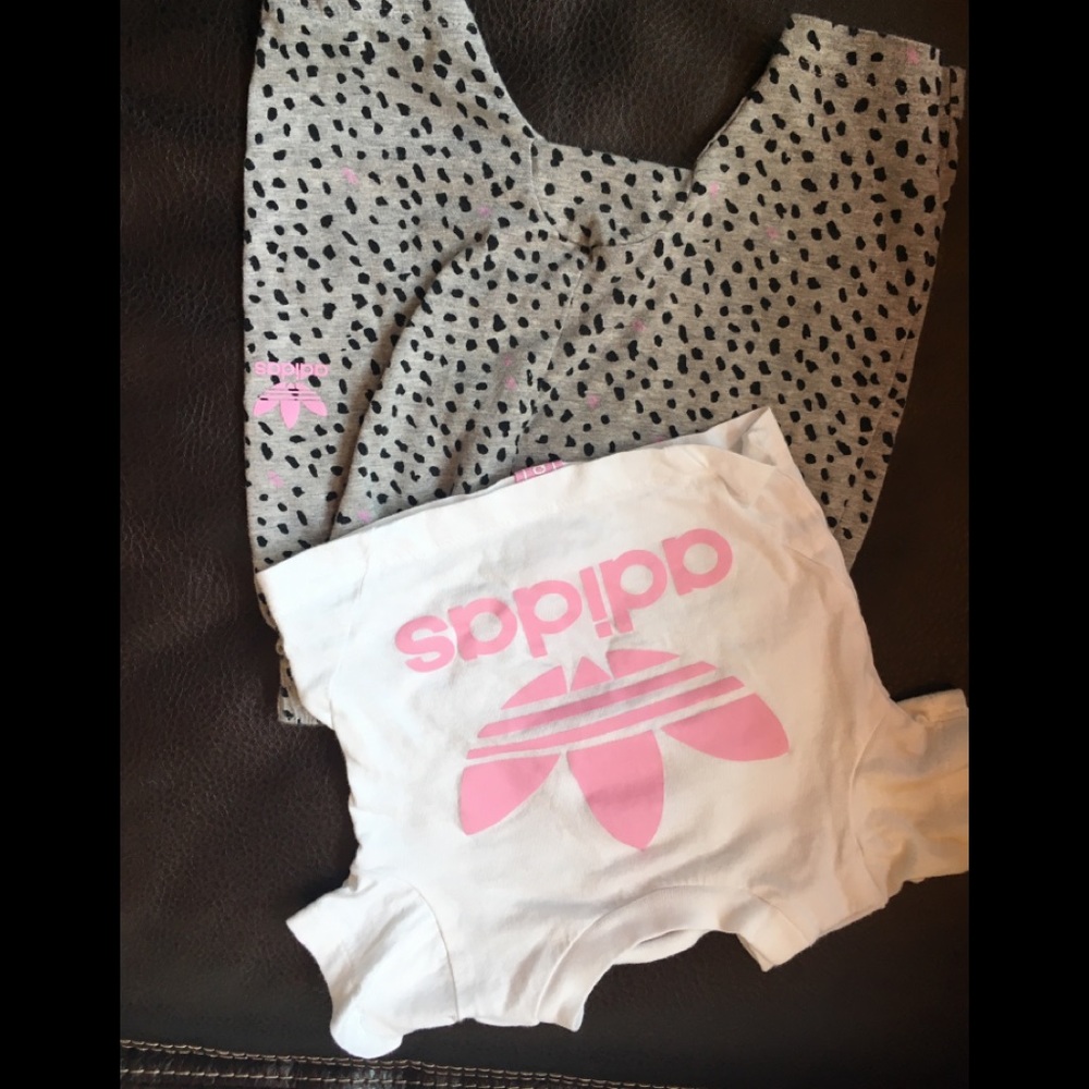 Adidas baby girl outfit! Worn once.